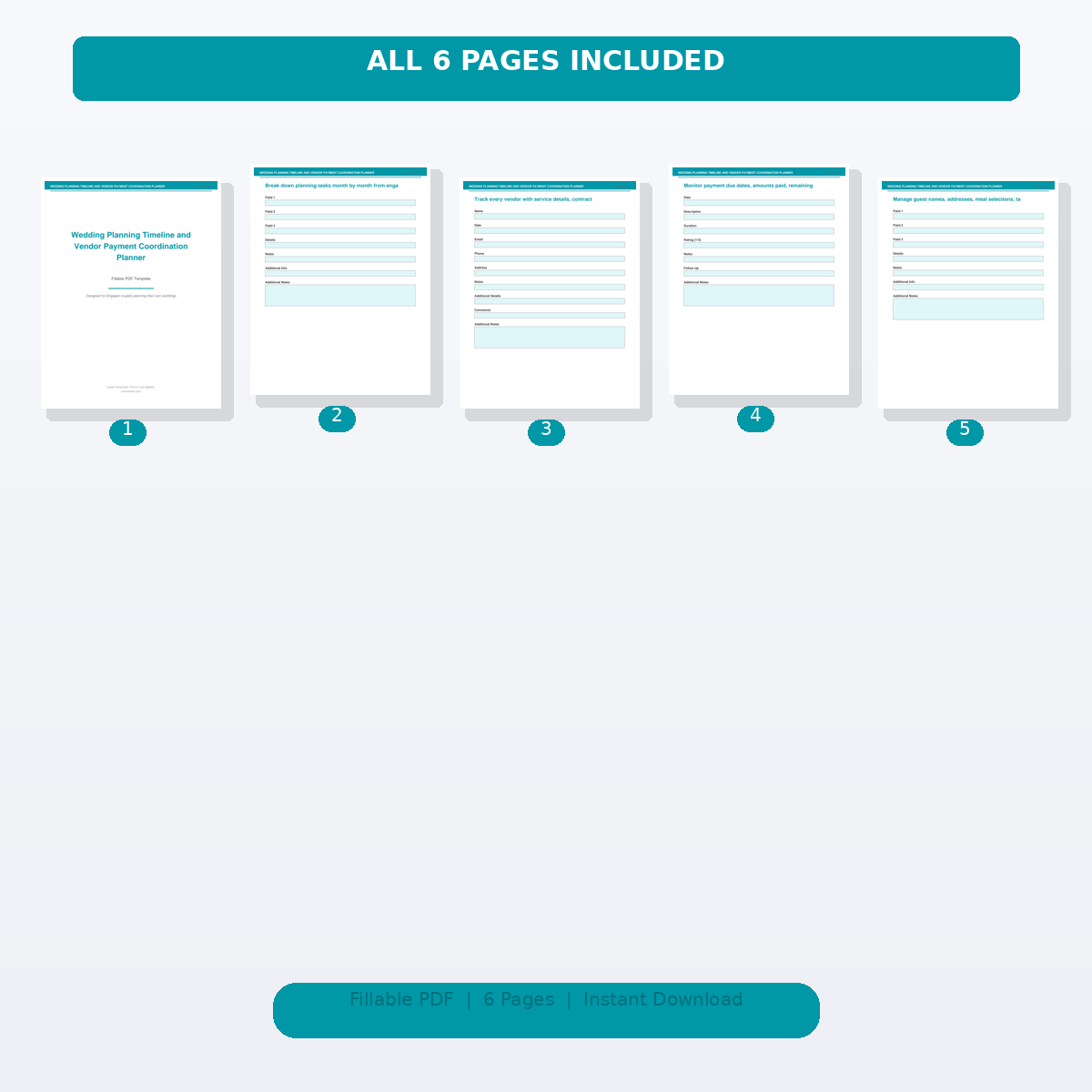 Wedding Planning Timeline and Vendor Payment Coordination Planner - Image 2