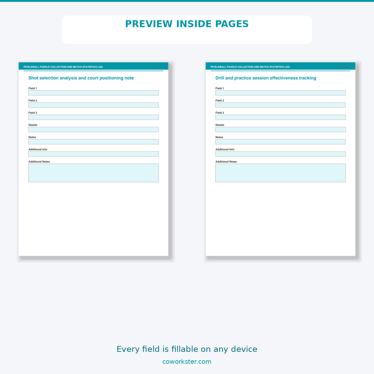 Pickleball Paddle Collection and Match Statistics Log - Image 5