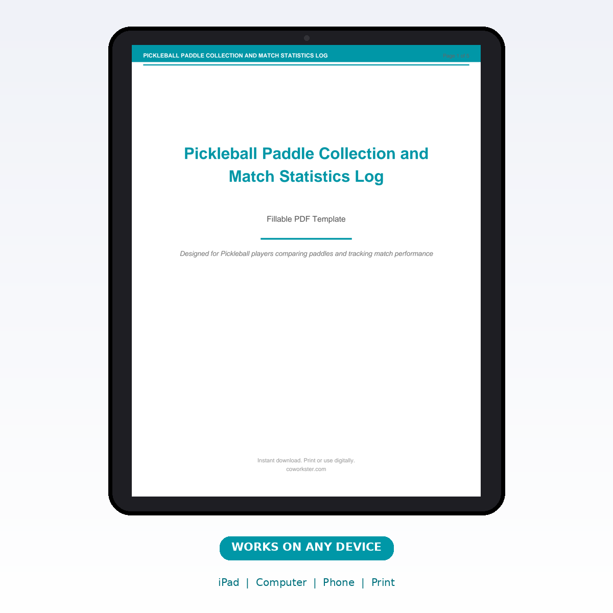 Pickleball Paddle Collection and Match Statistics Log - Image 6