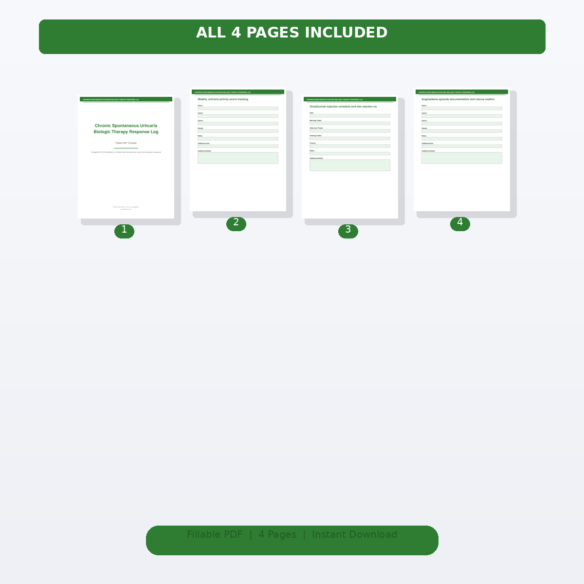 Chronic Spontaneous Urticaria Biologic Therapy Response Log - Image 2