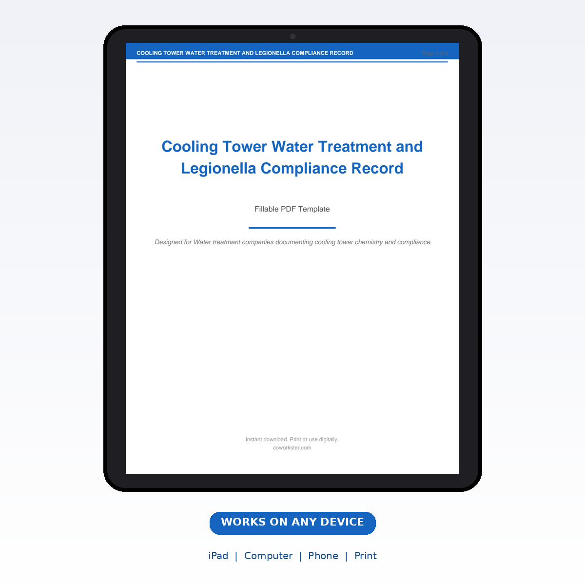Cooling Tower Water Treatment and Legionella Compliance Record - Image 6
