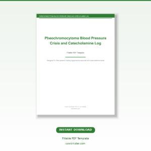 Pheochromocytoma Blood Pressure Crisis and Catecholamine Log