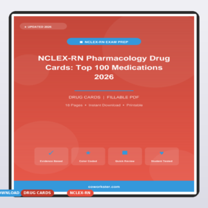 NCLEX-RN Pharmacology Drug Cards: Top 100 Medications 2026
