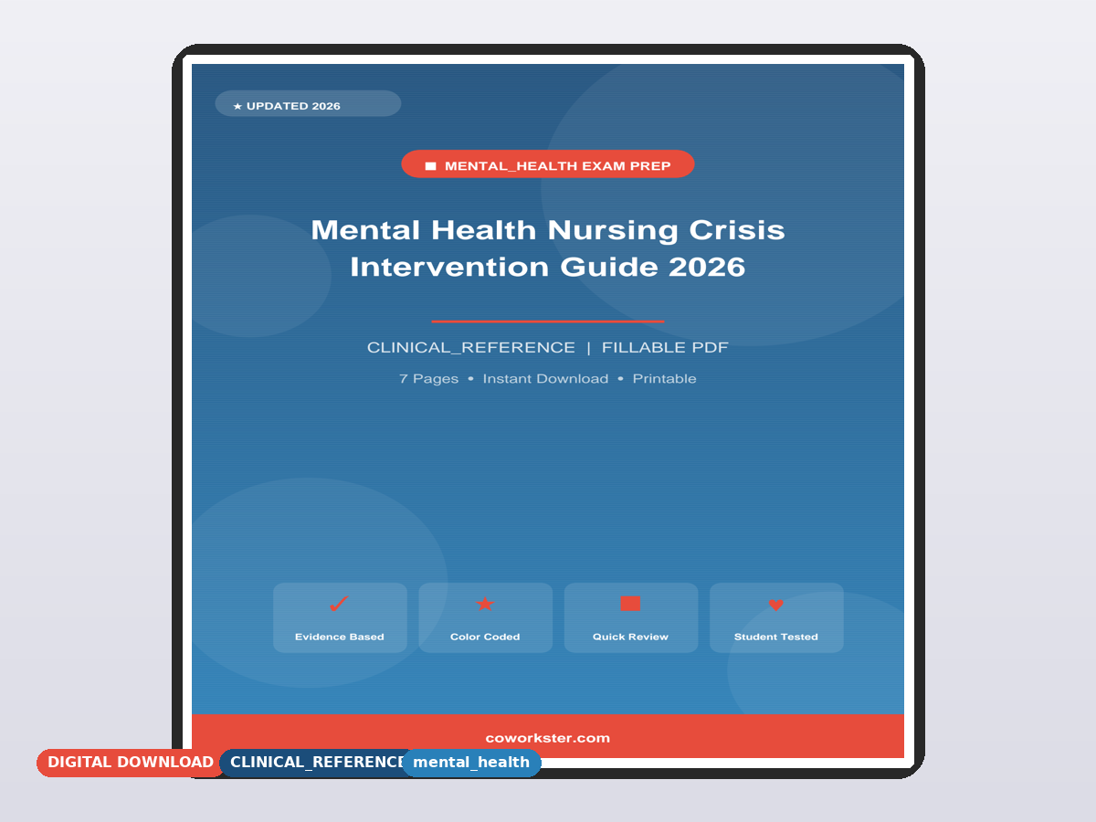 Mental Health Nursing Crisis Intervention Guide 2026 - Image 2