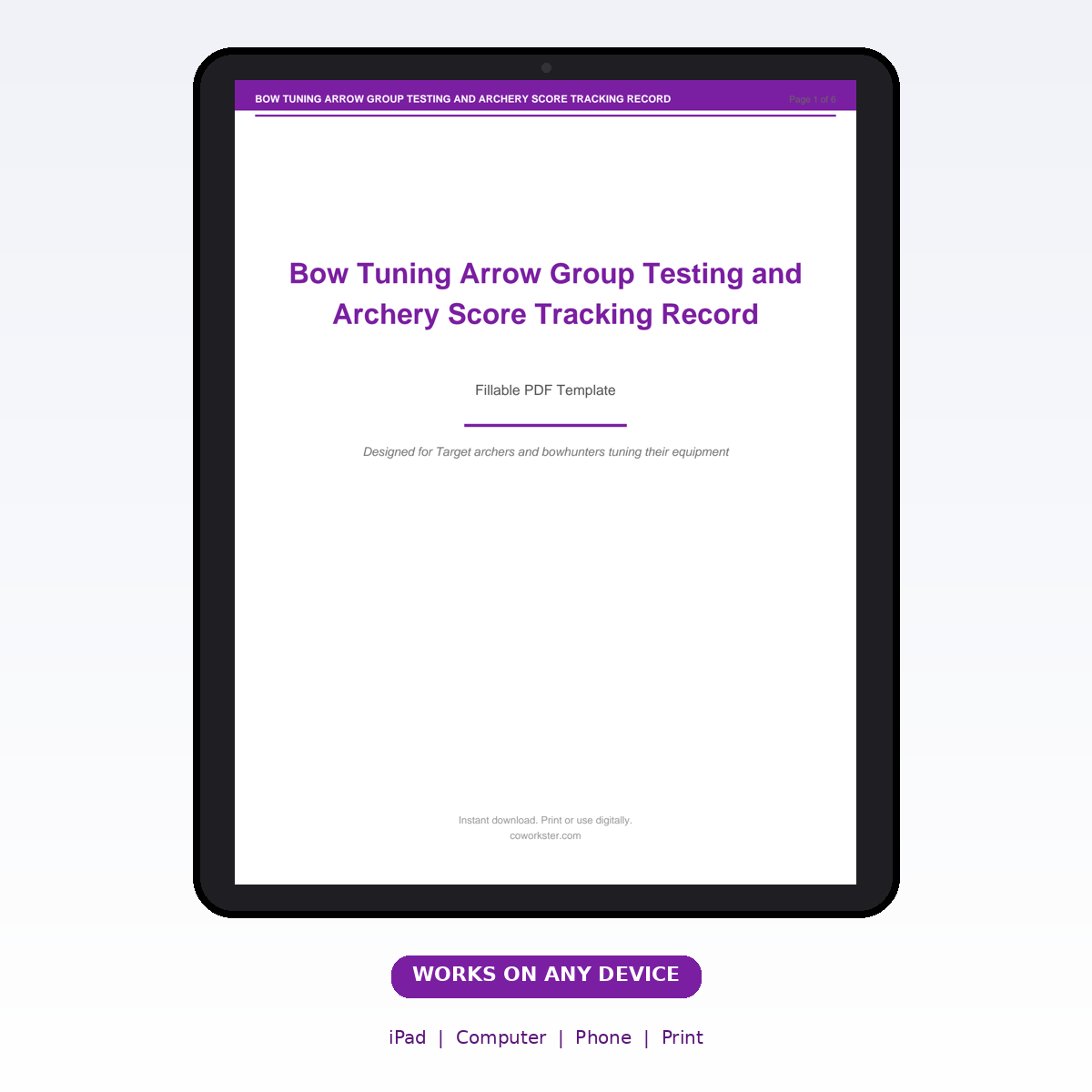 Bow Tuning Arrow Group Testing and Archery Score Tracking Record - Image 6