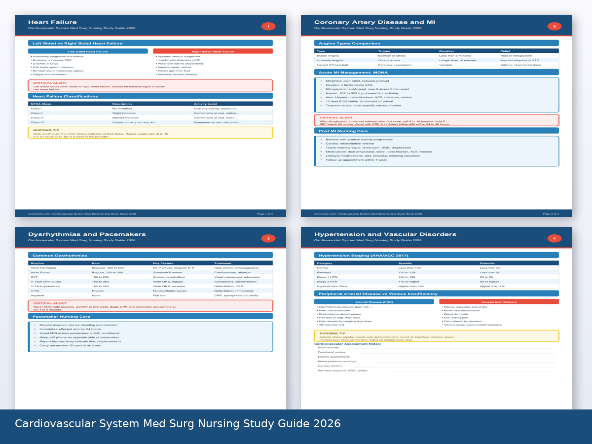 Cardiovascular System Med Surg Nursing Study Guide 2026 - Image 2