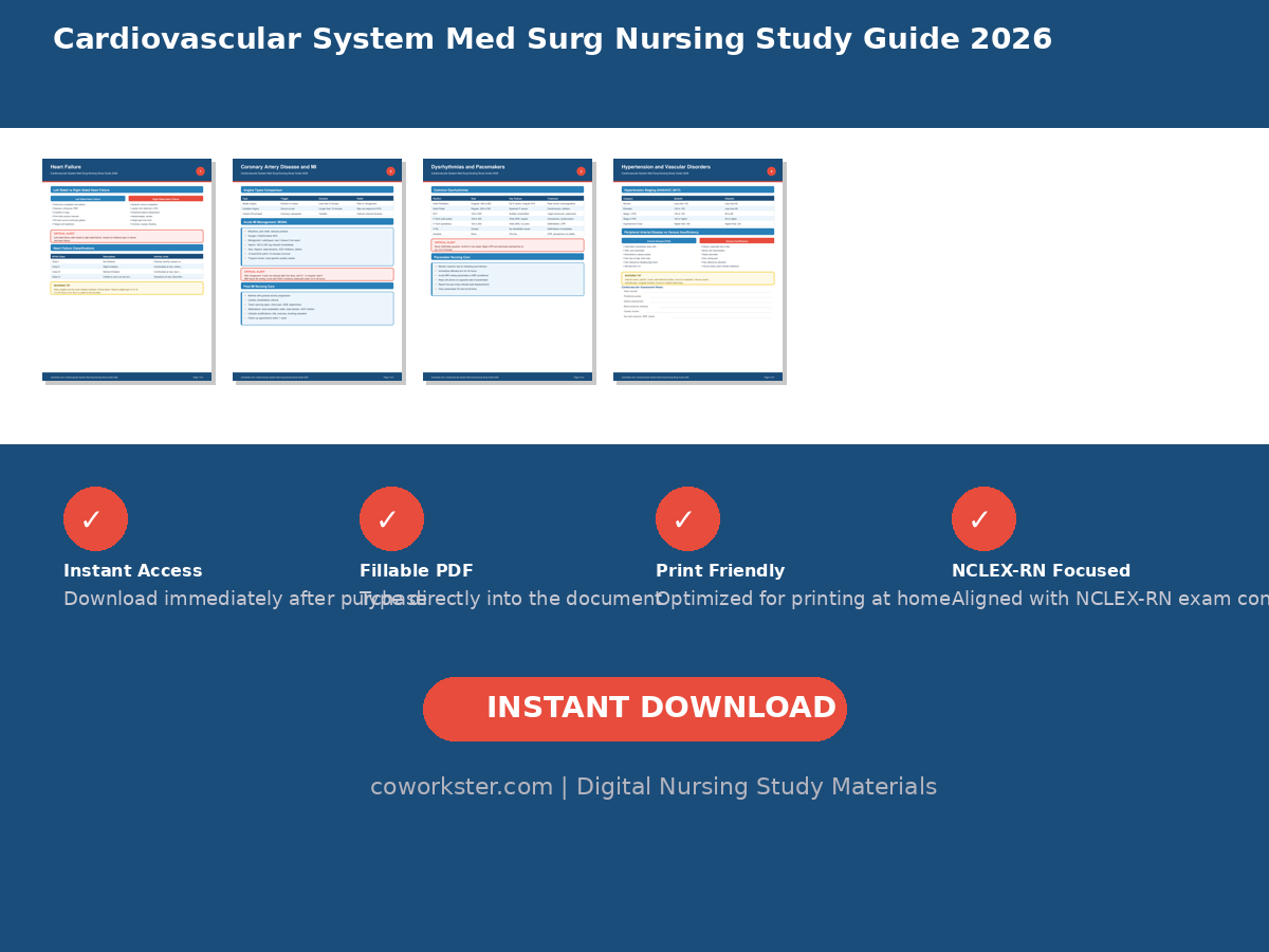 Cardiovascular System Med Surg Nursing Study Guide 2026 - Image 6