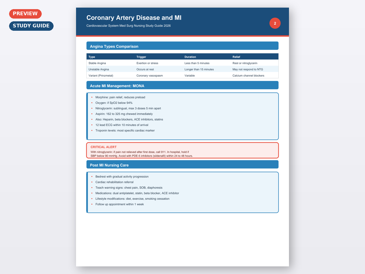 Cardiovascular System Med Surg Nursing Study Guide 2026 - Image 4
