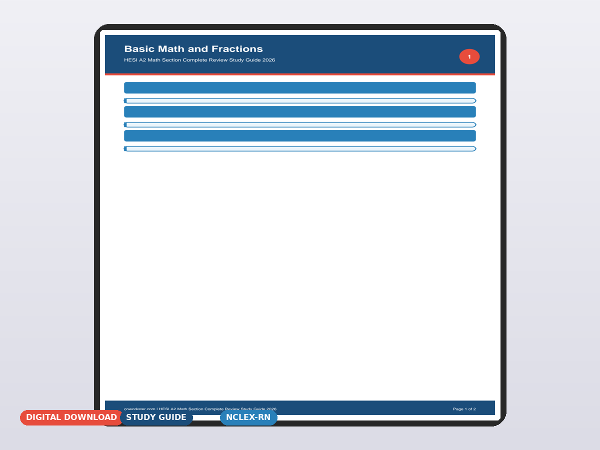 HESI A2 Math Section Complete Review Study Guide 2026 - Image 2