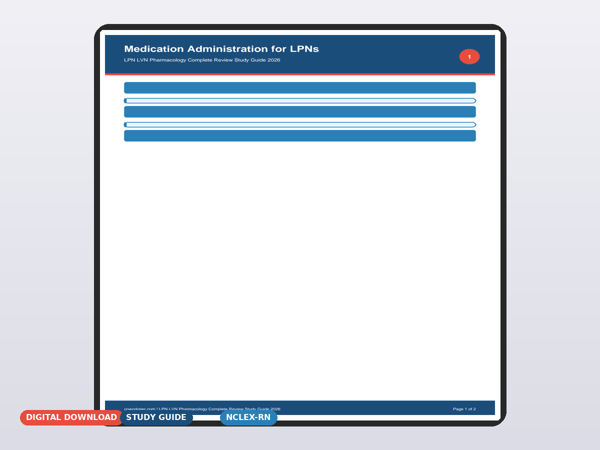 LPN LVN Pharmacology Complete Review Study Guide 2026 - Image 2
