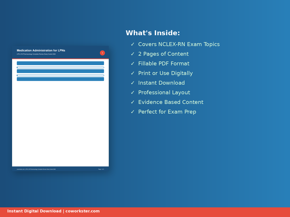 LPN LVN Pharmacology Complete Review Study Guide 2026 - Image 4
