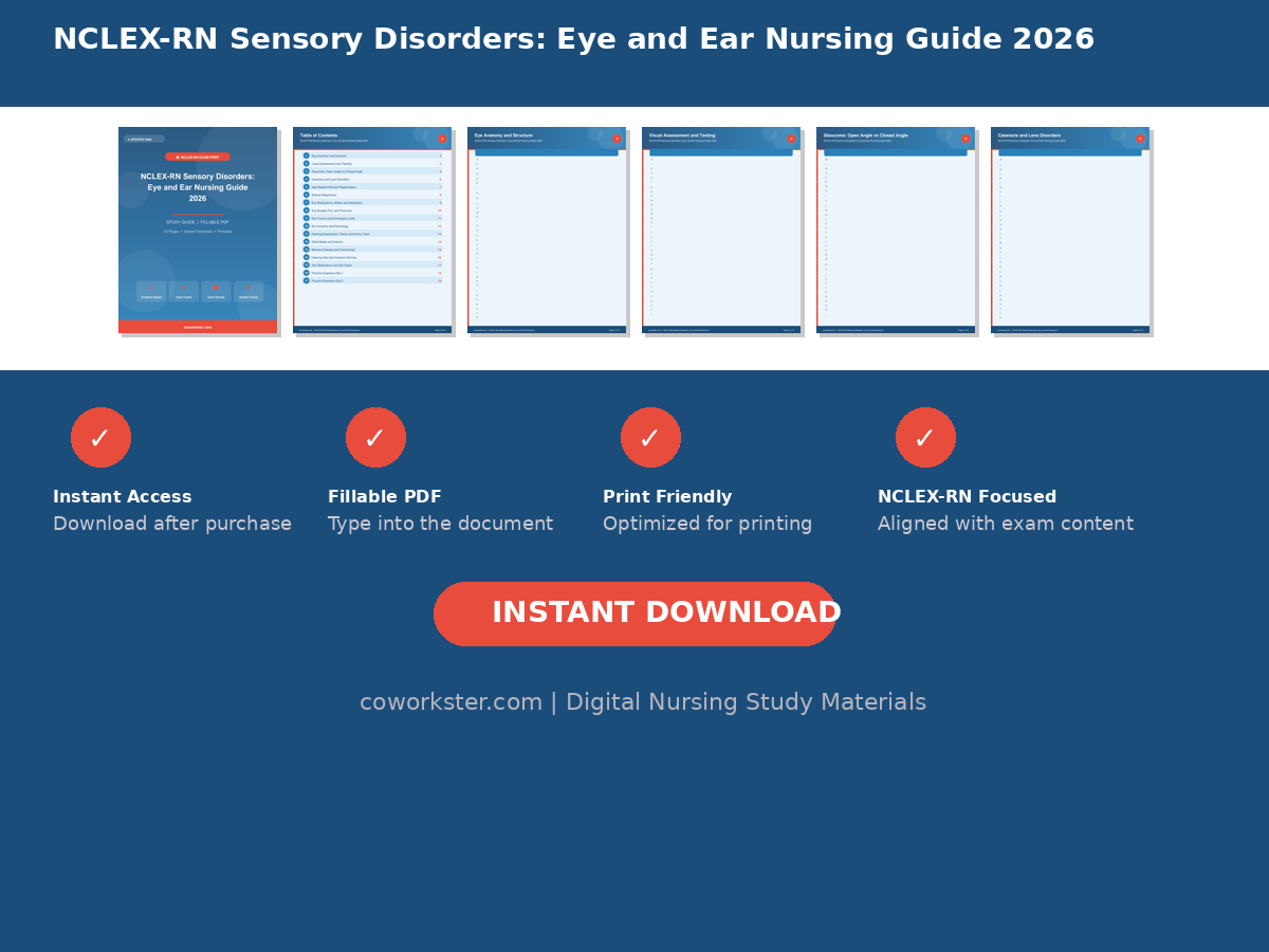 NCLEX-RN Sensory Disorders: Eye and Ear Nursing Guide 2026 - Image 7