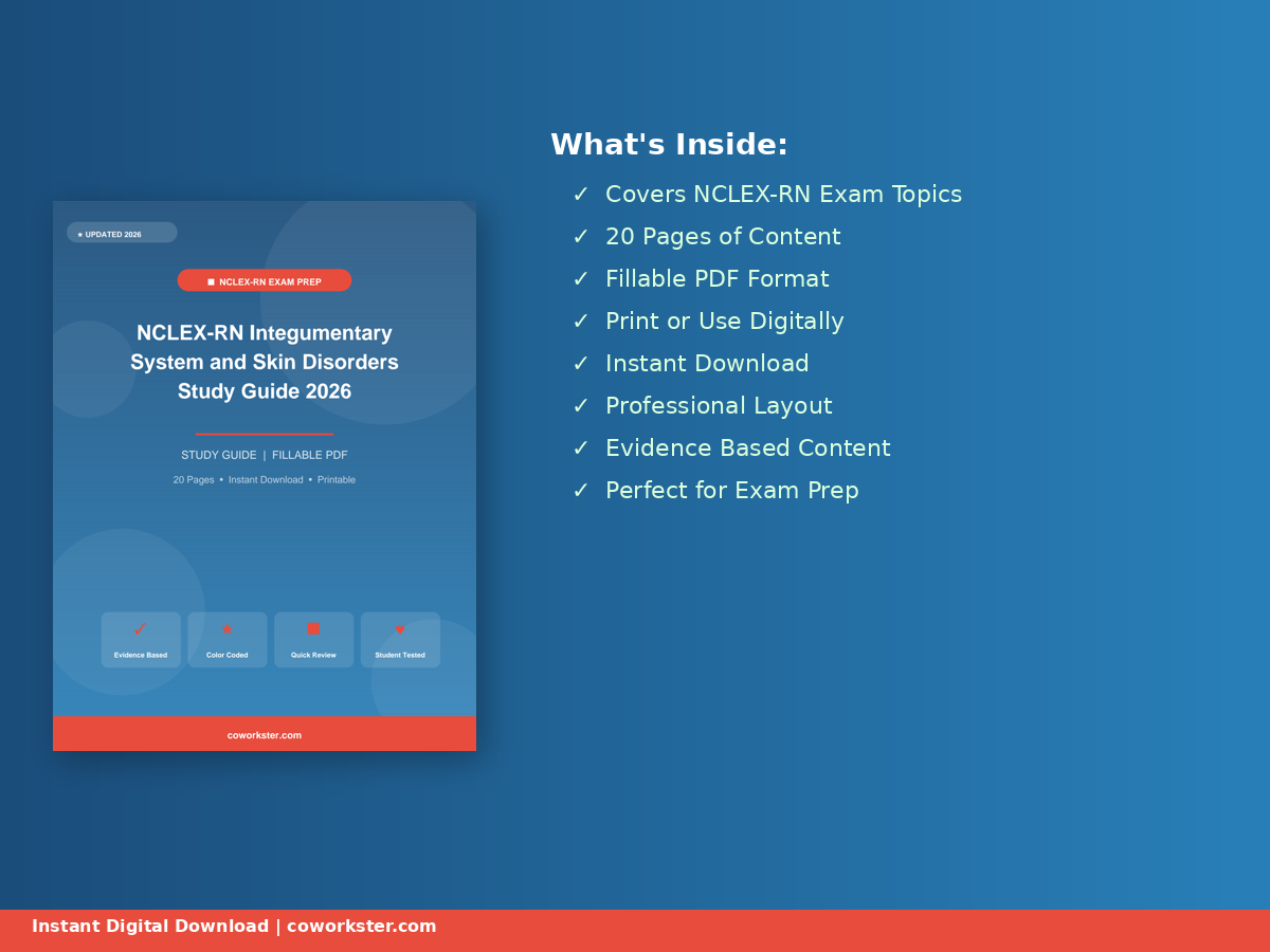 NCLEX-RN Integumentary System and Skin Disorders Study Guide 2026 - Image 4
