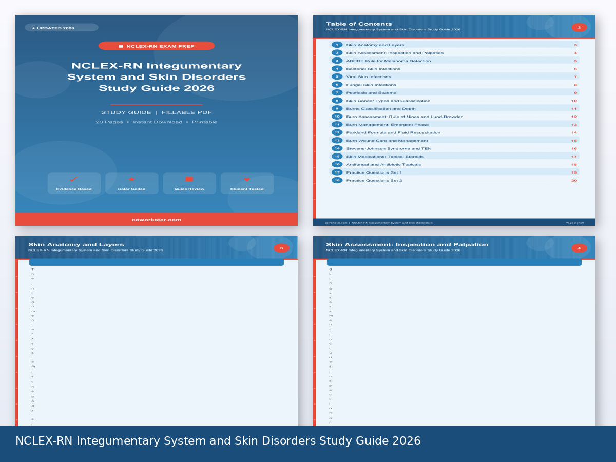 NCLEX-RN Integumentary System and Skin Disorders Study Guide 2026 - Image 3