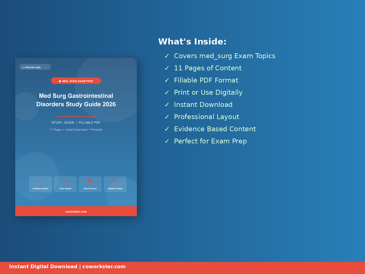 Med Surg Gastrointestinal Disorders Study Guide 2026 - Image 3