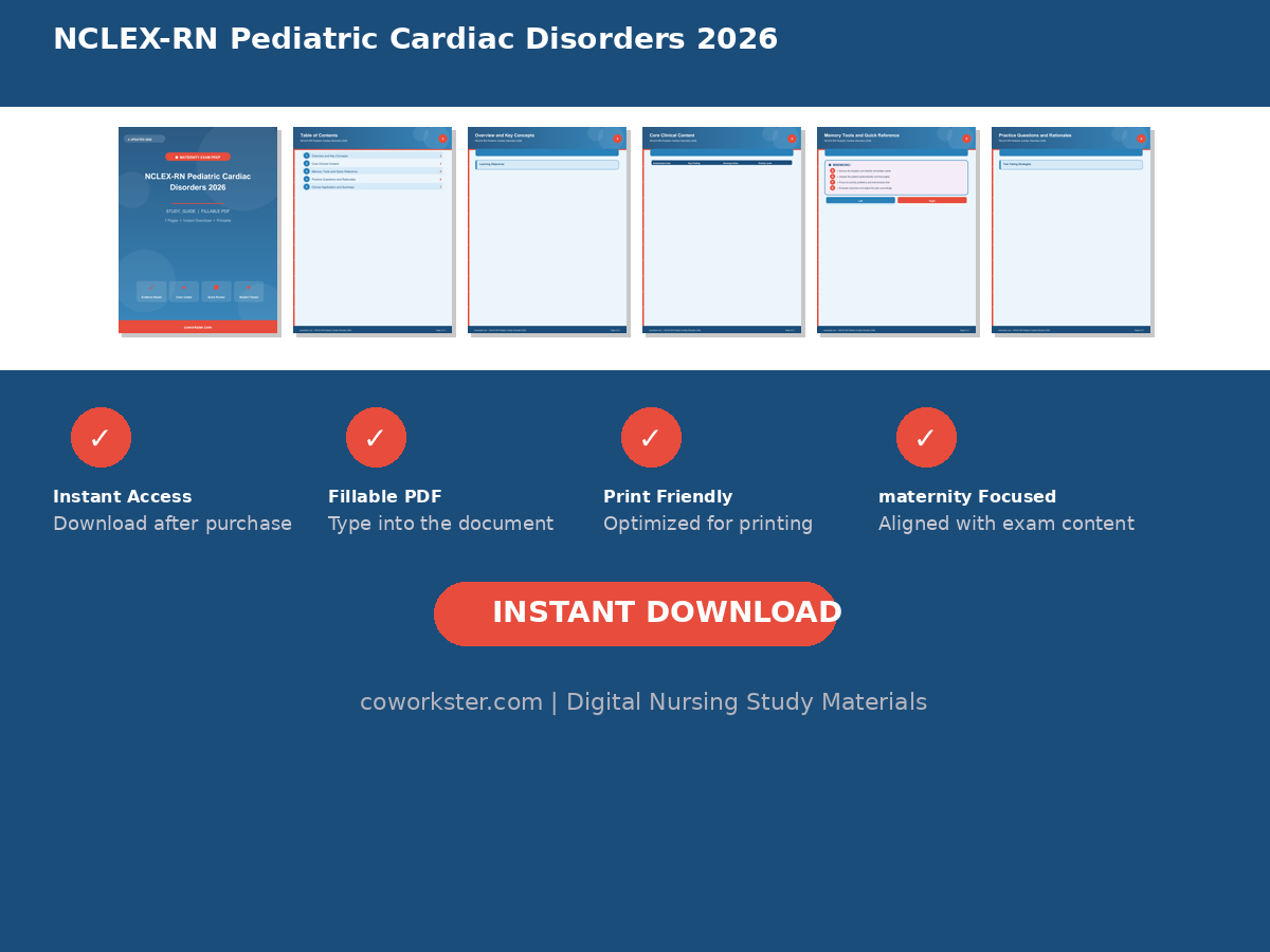NCLEX-RN Pediatric Cardiac Disorders 2026 - Image 7