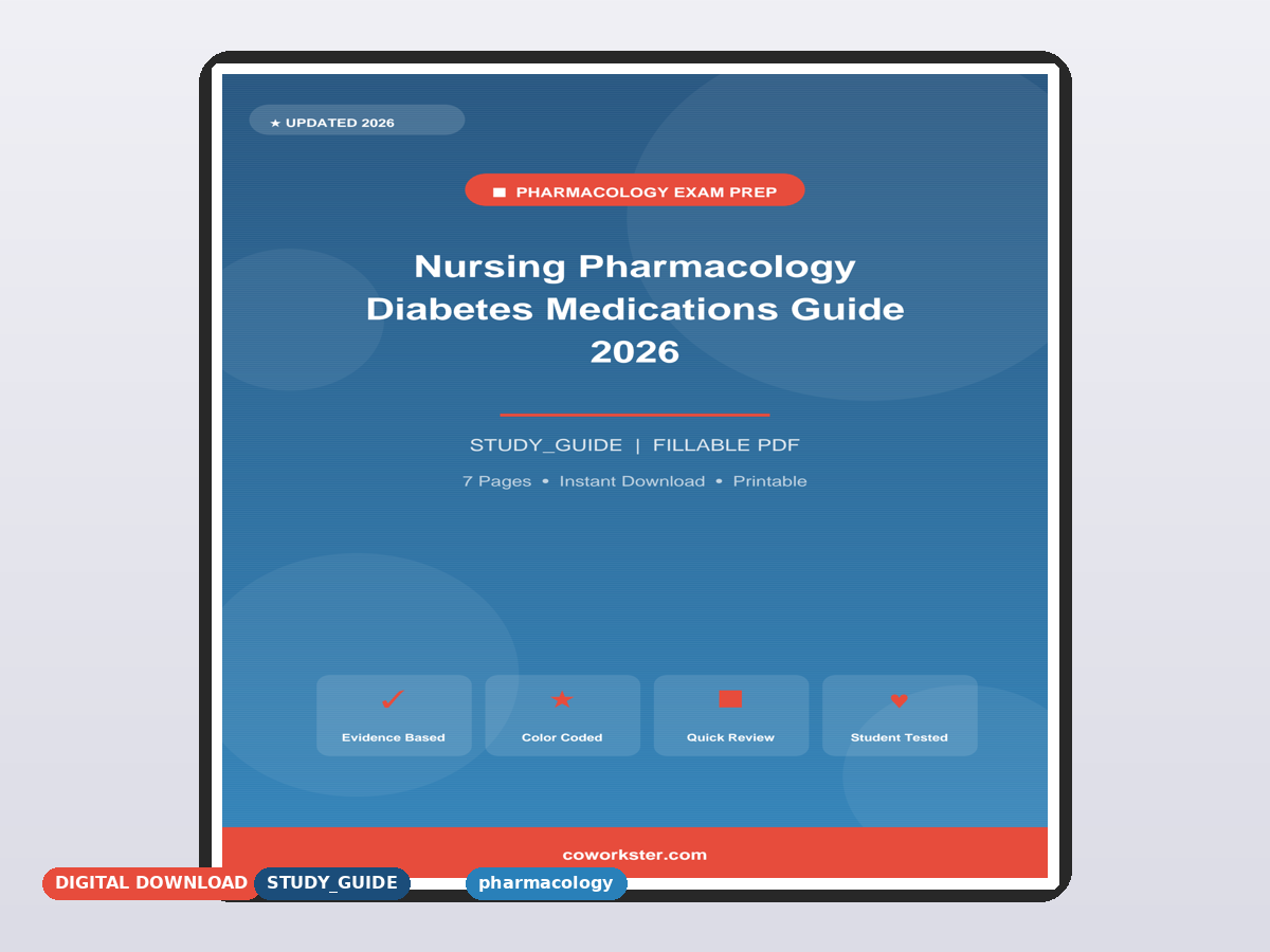 Nursing Pharmacology Diabetes Medications Guide 2026