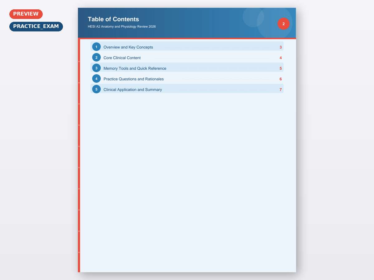 HESI A2 Anatomy and Physiology Review 2026 - Image 5