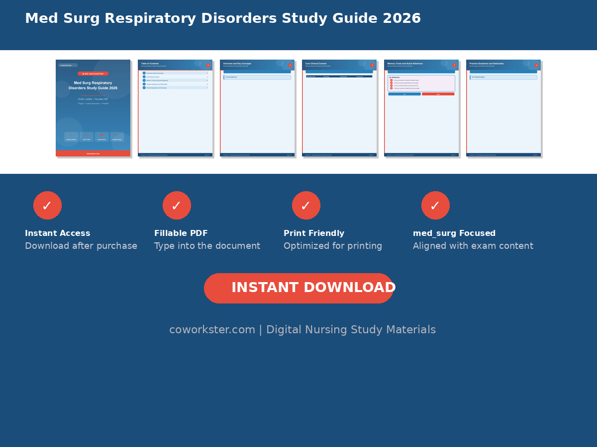 Med Surg Respiratory Disorders Study Guide 2026 - Image 6