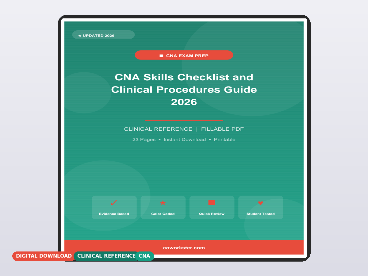 CNA Skills Checklist and Clinical Procedures Guide 2026 - Image 2