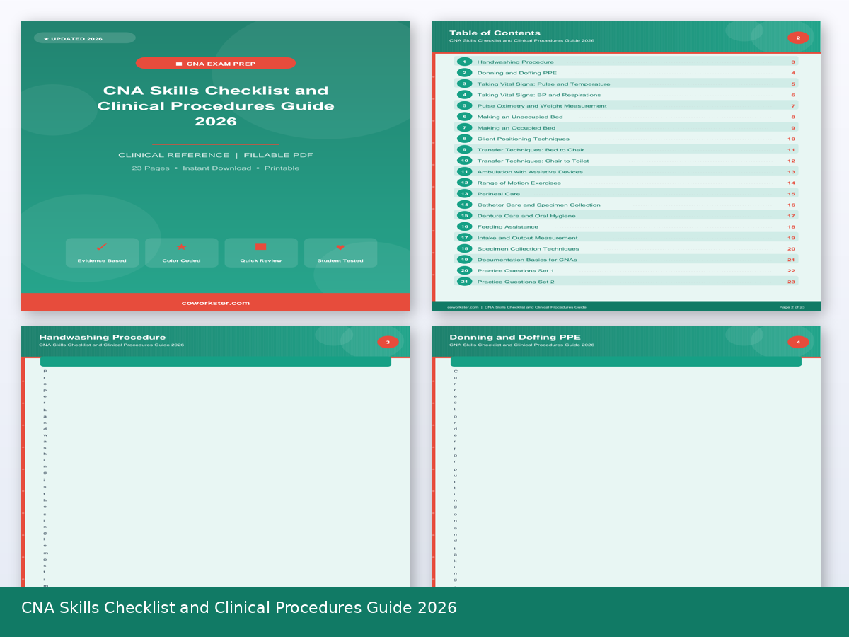 CNA Skills Checklist and Clinical Procedures Guide 2026 - Image 3