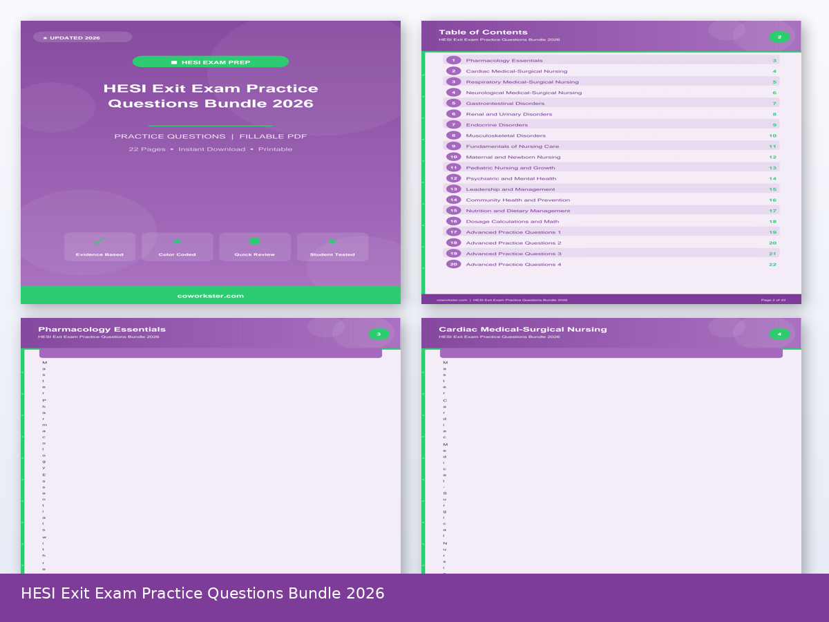 HESI Exit Exam Practice Questions Bundle 2026 - Image 3