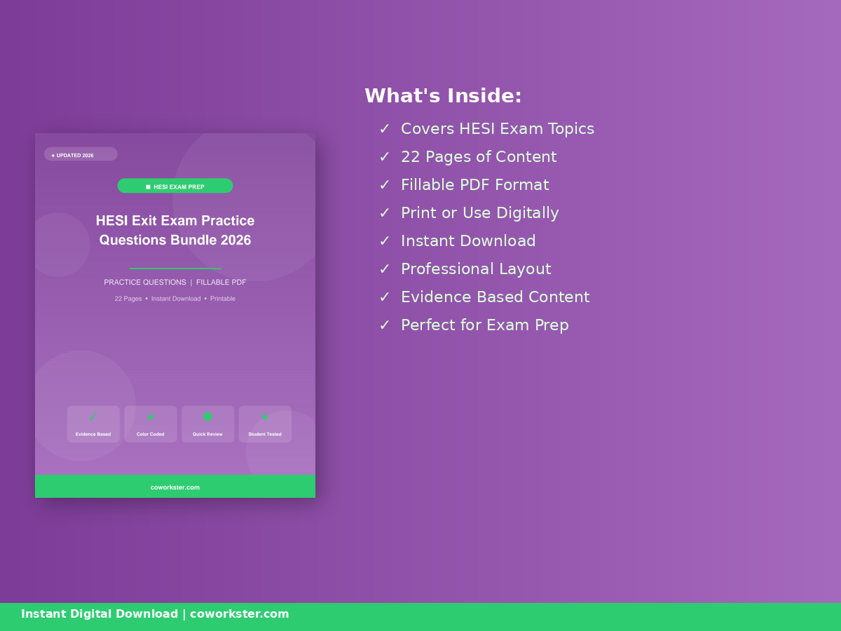 HESI Exit Exam Practice Questions Bundle 2026 - Image 4