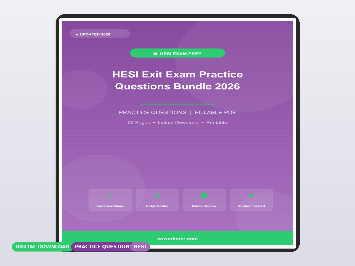 HESI Exit Exam Practice Questions Bundle 2026 - Image 2