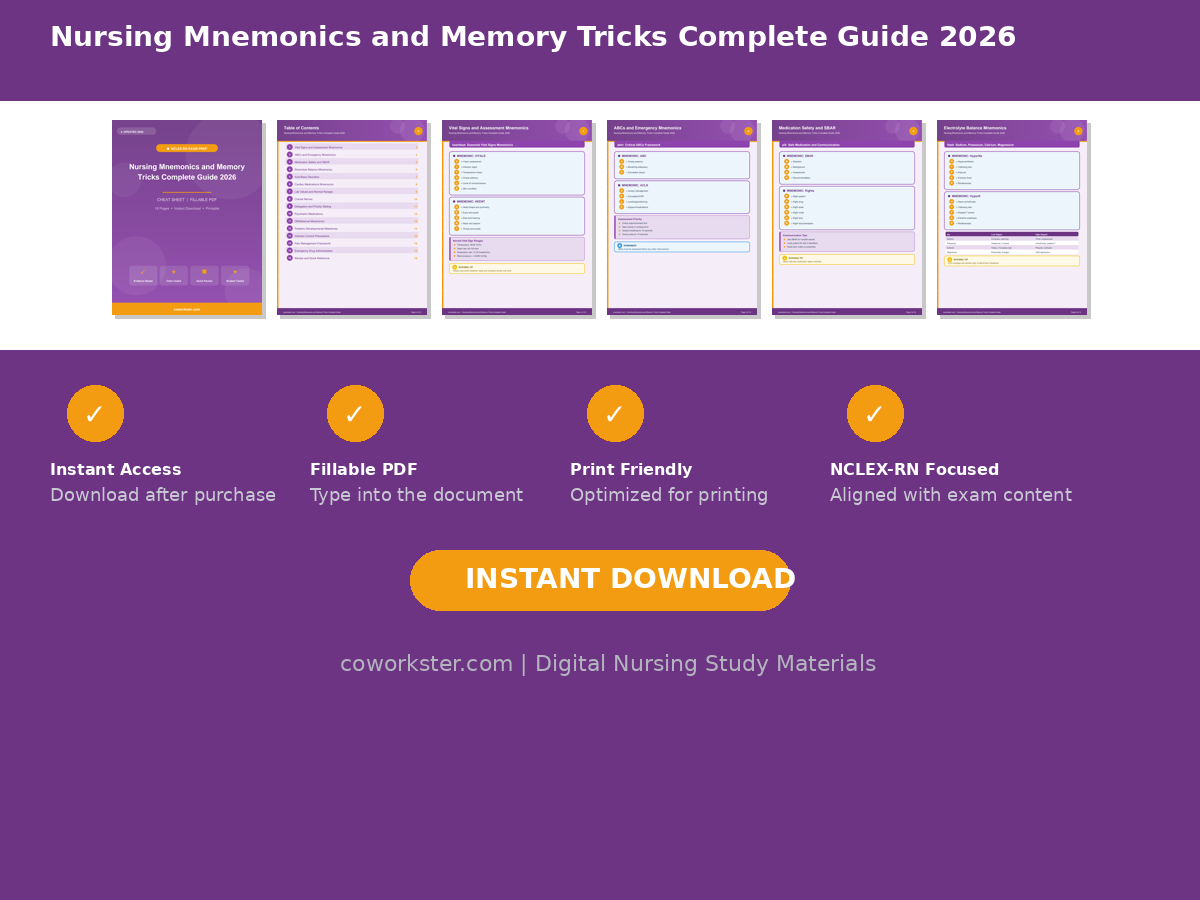 Nursing Mnemonics and Memory Tricks Complete Guide 2026 - Image 6
