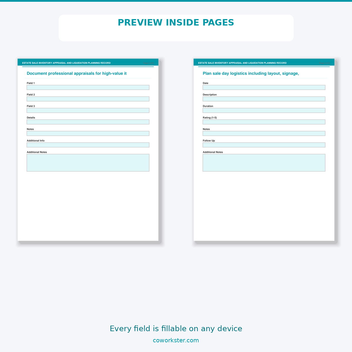 Estate Sale Inventory Appraisal and Liquidation Planning Record - Image 6