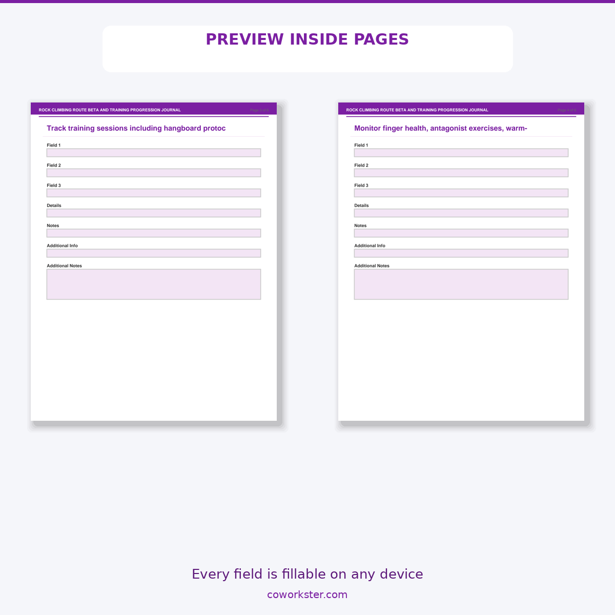 Rock Climbing Route Beta and Training Progression Journal - Image 6