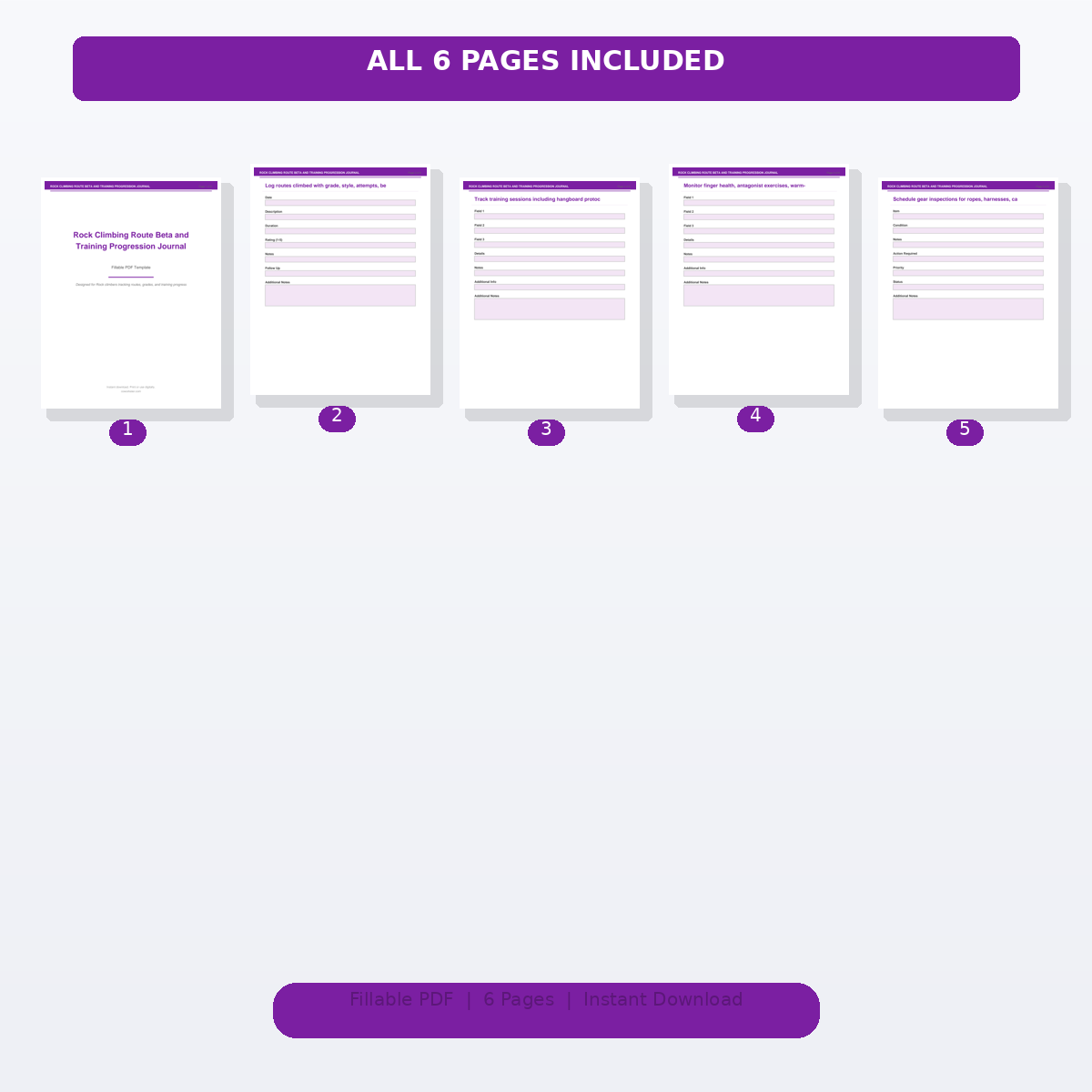 Rock Climbing Route Beta and Training Progression Journal - Image 2