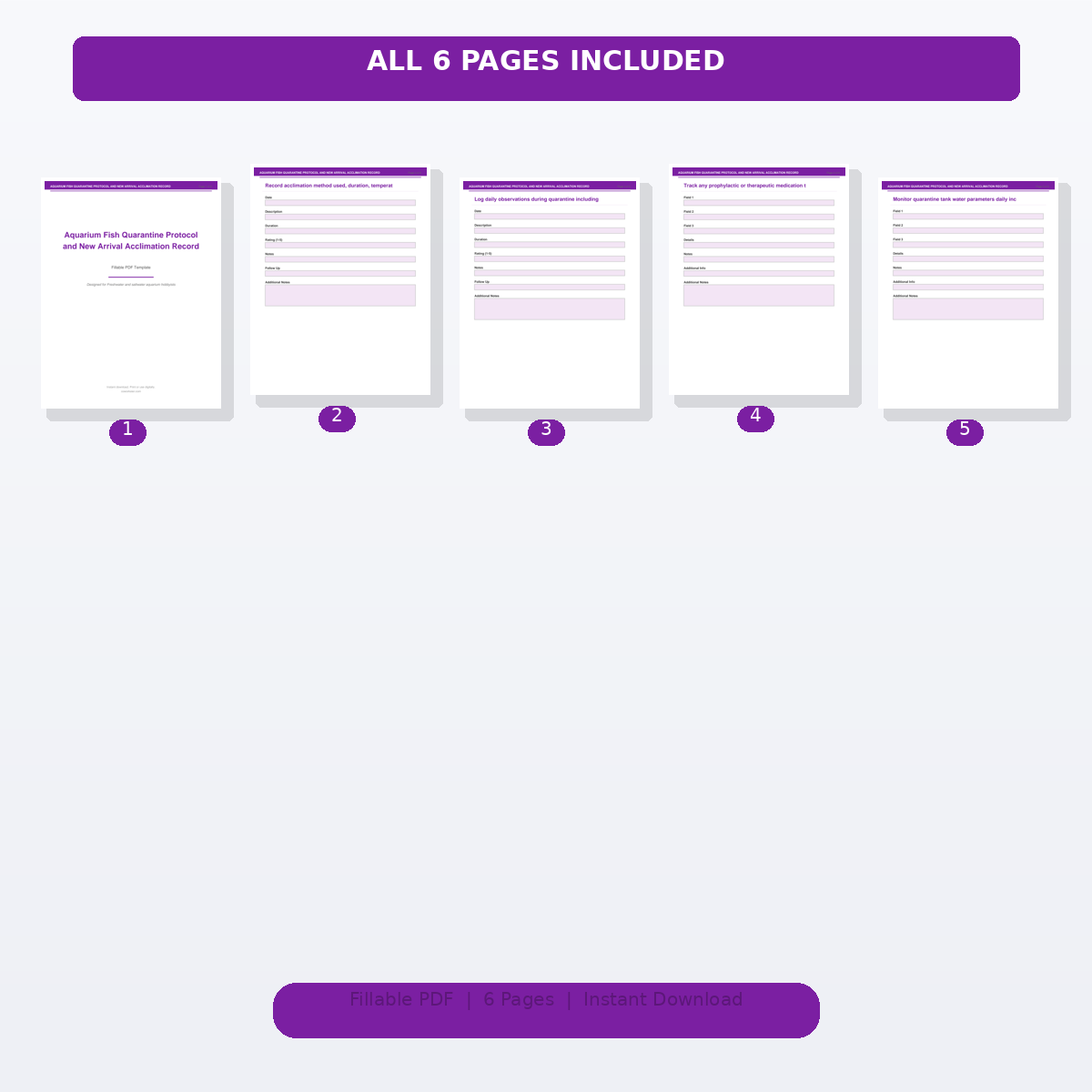 Aquarium Fish Quarantine Protocol and New Arrival Acclimation Record - Image 2