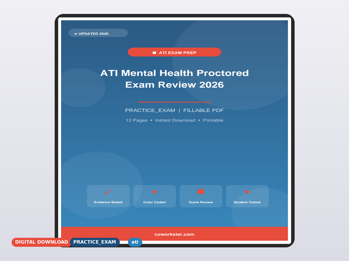 ATI Mental Health Proctored Exam Review 2026