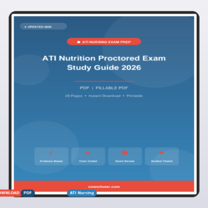 ATI Nutrition Proctored Exam Study Guide 2026