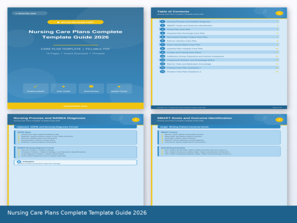 Nursing Care Plans Complete Template Guide 2026 | NCLEX-RN Study Ma...