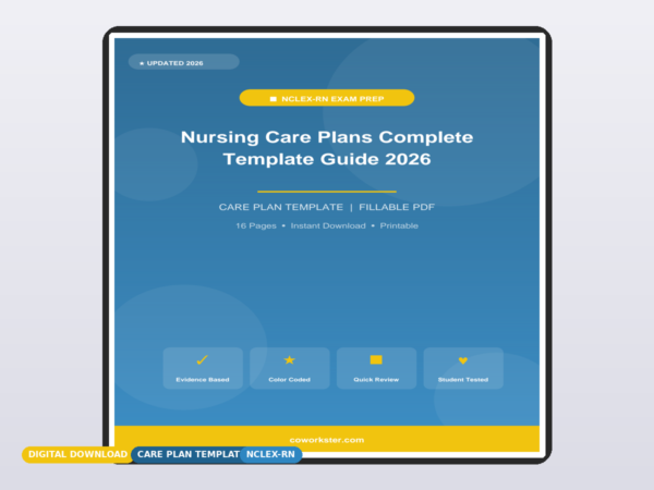 Nursing Care Plans Complete Template Guide 2026 | NCLEX-RN Study Ma...