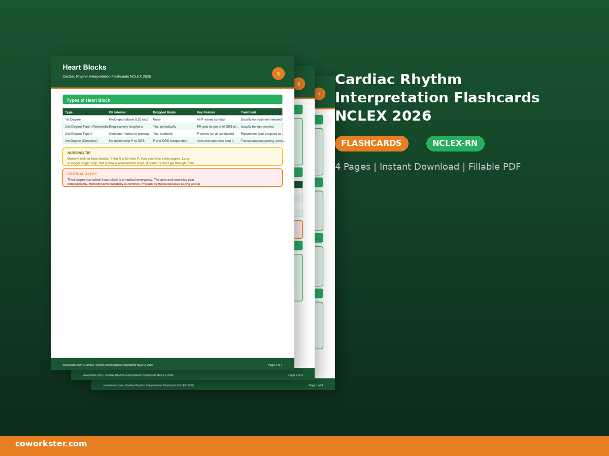 Cardiac Rhythm Interpretation Flashcards NCLEX 2026 | NCLEX-RN Stud...