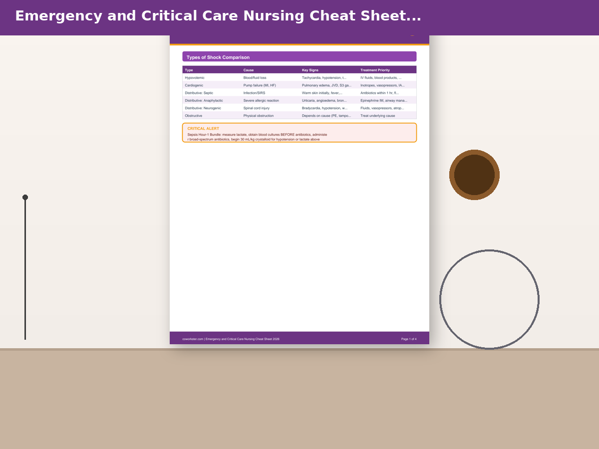 Emergency and Critical Care Nursing Cheat Sheet 2026 - Image 5