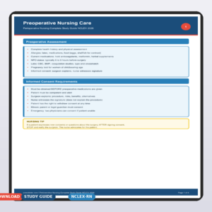 Perioperative Nursing Complete Study Guide NCLEX 2026