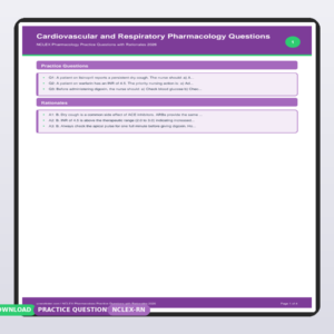 NCLEX Pharmacology Practice Questions with Rationales 2026