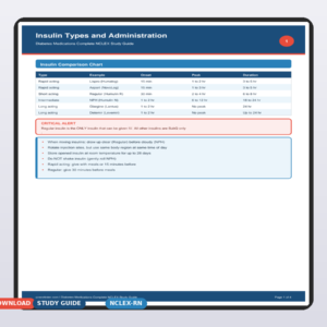 Diabetes Medications Complete NCLEX Study Guide