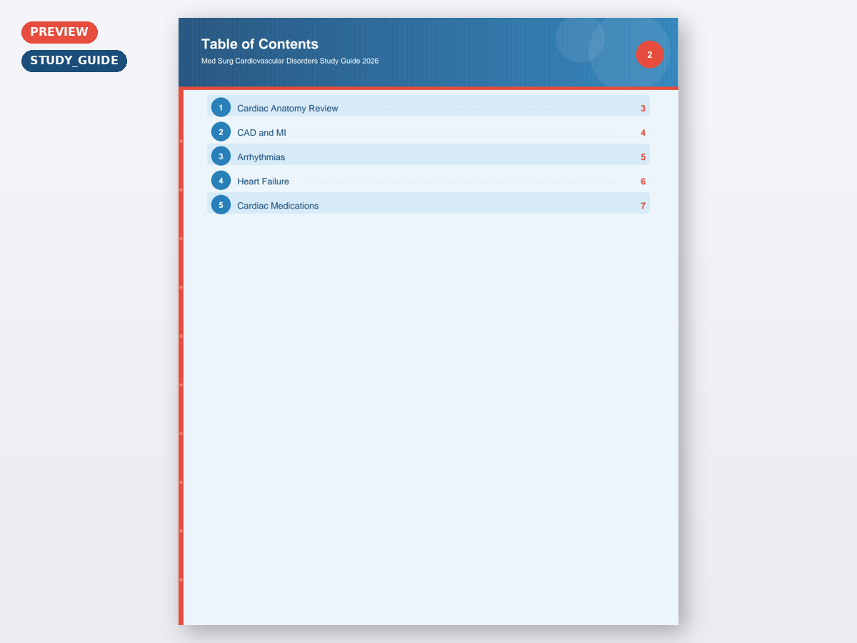 Med Surg Cardiovascular Disorders Study Guide 2026 - Image 4