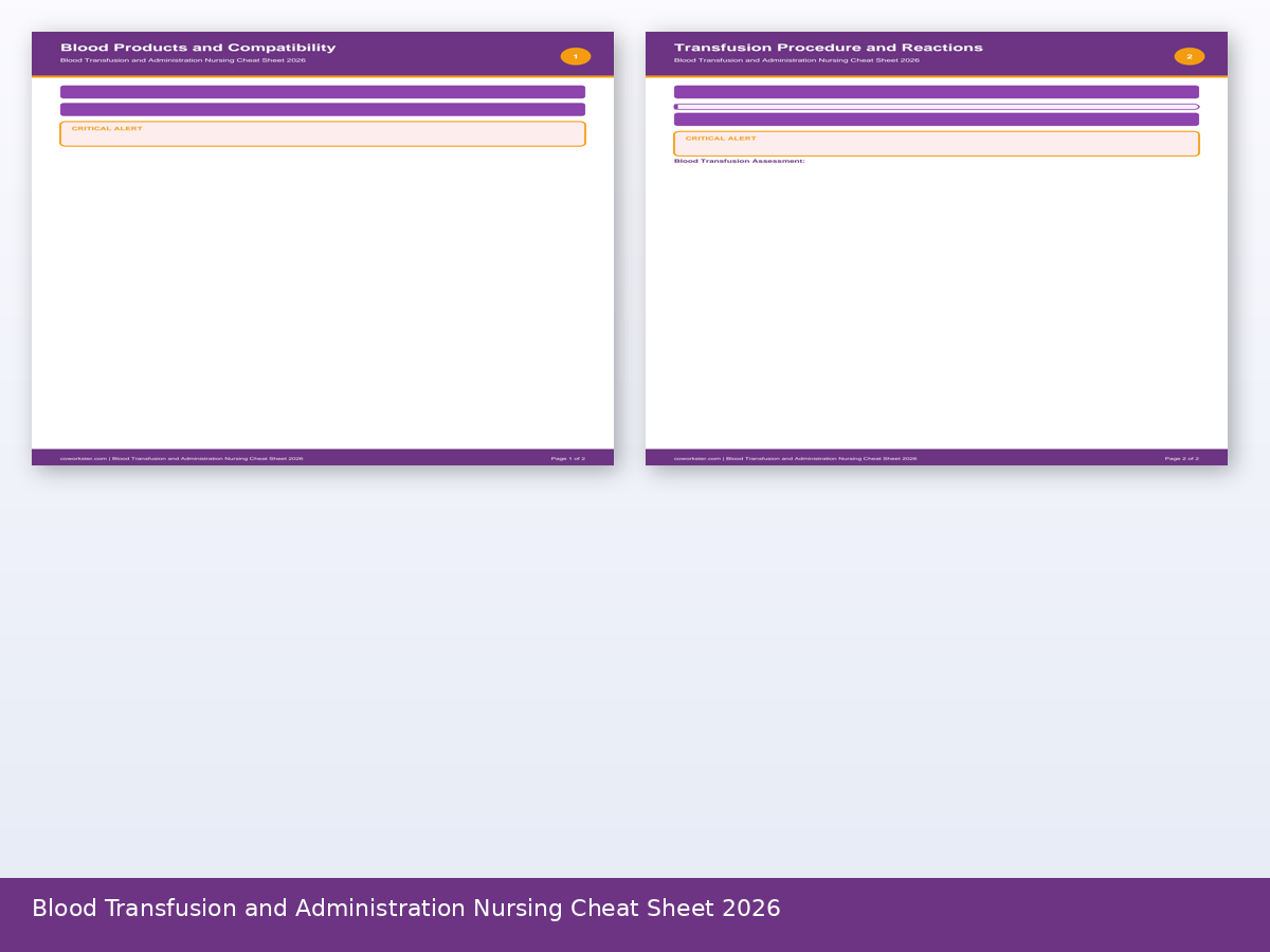 Blood Transfusion and Administration Nursing Cheat Sheet 2026 - Image 2