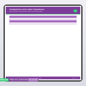 Maternal Newborn NCLEX Practice Questions with Rationales 2026