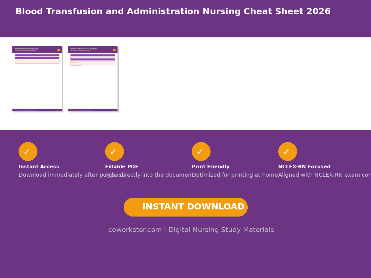 Blood Transfusion and Administration Nursing Cheat Sheet 2026 - Image 6