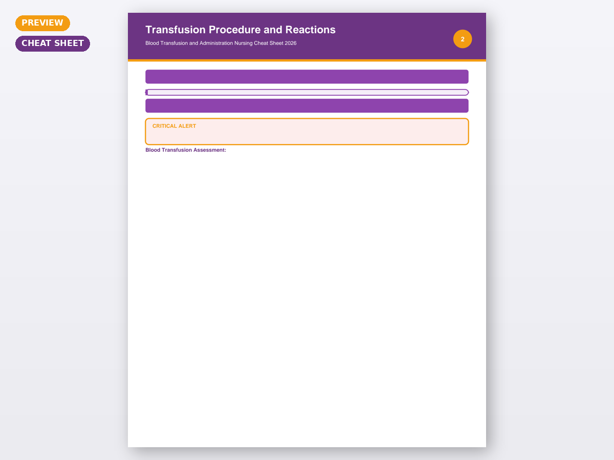 Blood Transfusion and Administration Nursing Cheat Sheet 2026 - Image 4