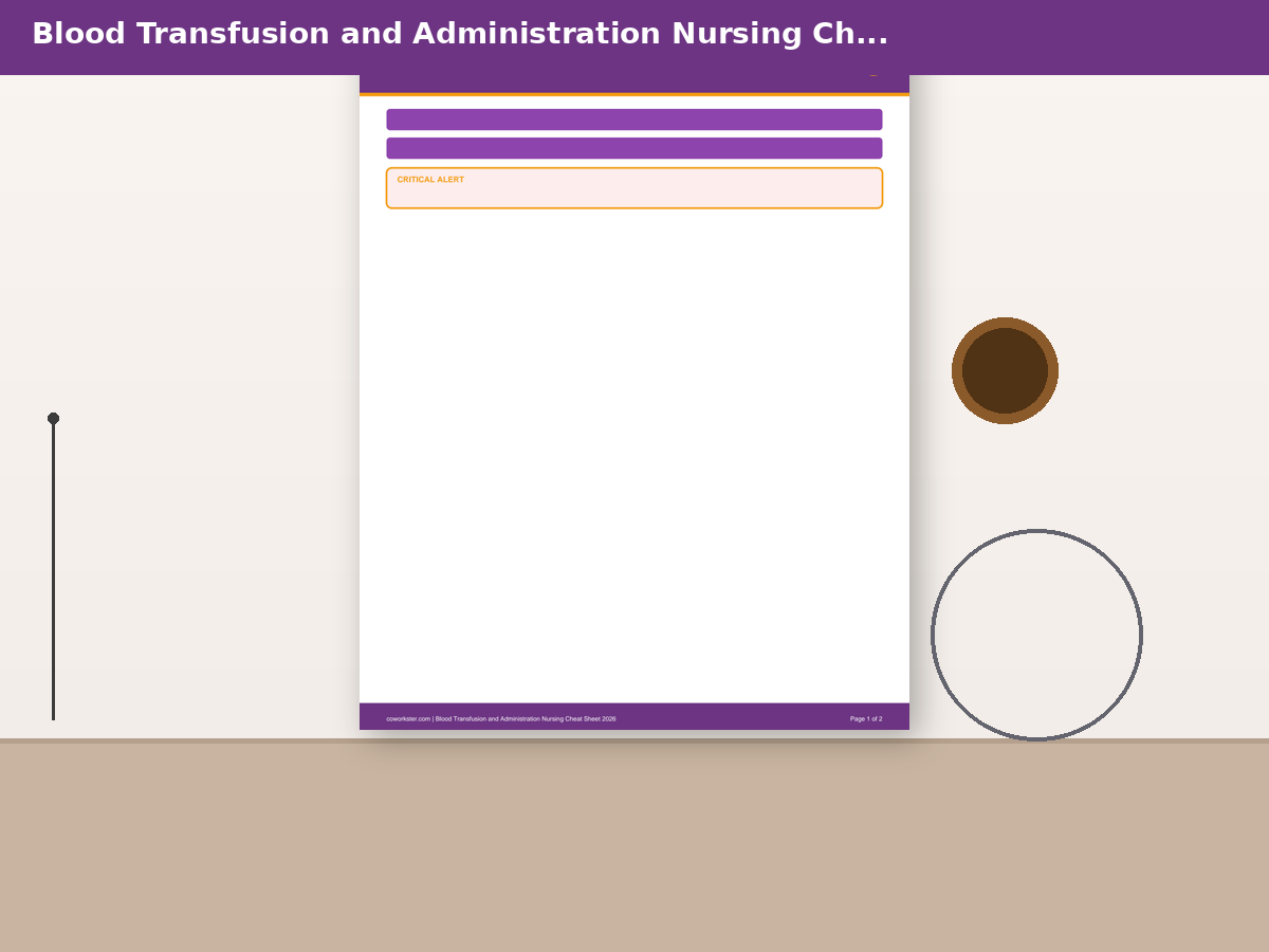Blood Transfusion and Administration Nursing Cheat Sheet 2026 - Image 5