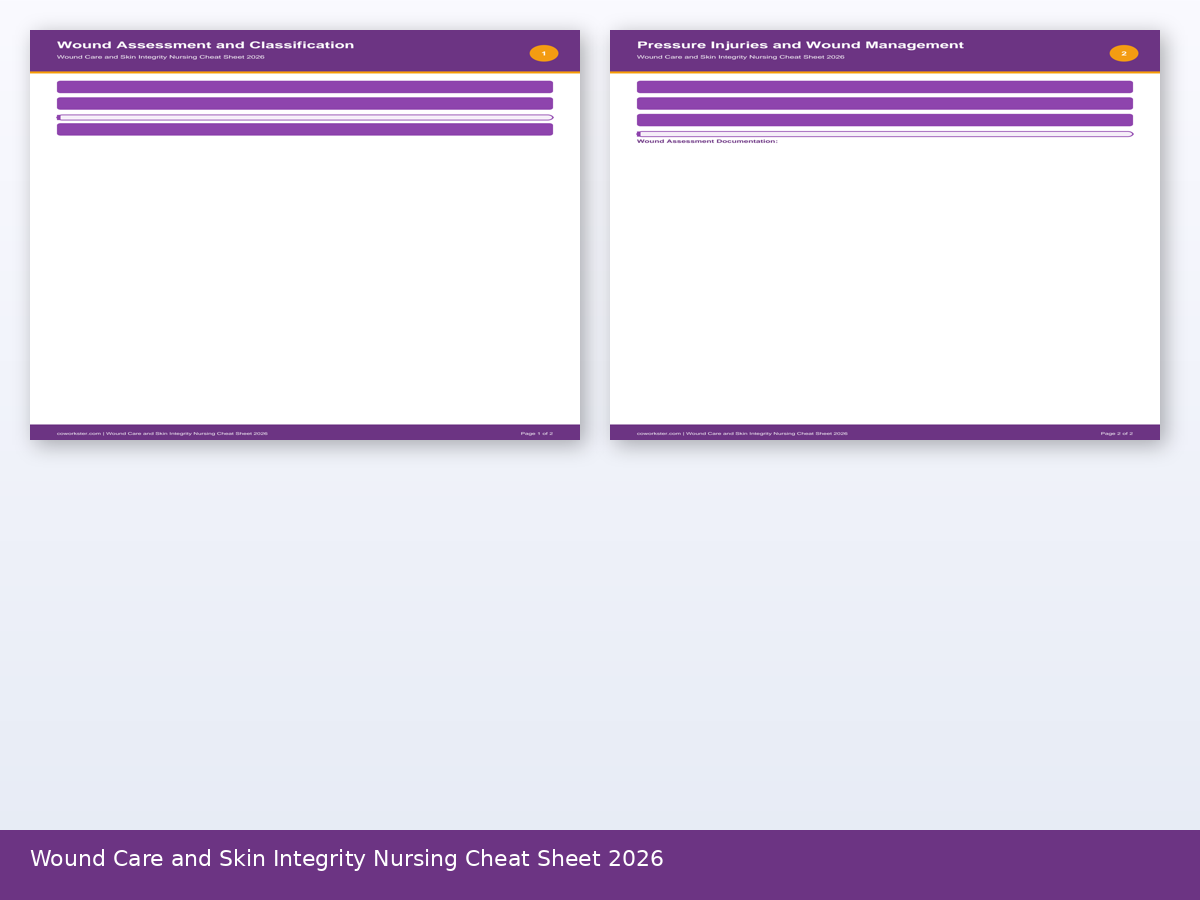 Wound Care and Skin Integrity Nursing Cheat Sheet 2026 - Image 3