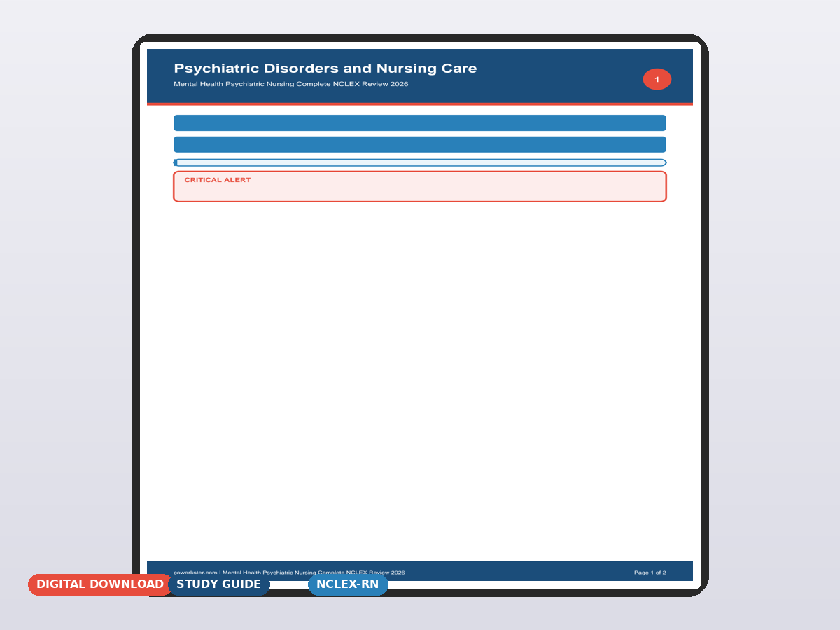 Mental Health Psychiatric Nursing Complete NCLEX Review 2026 - Image 2